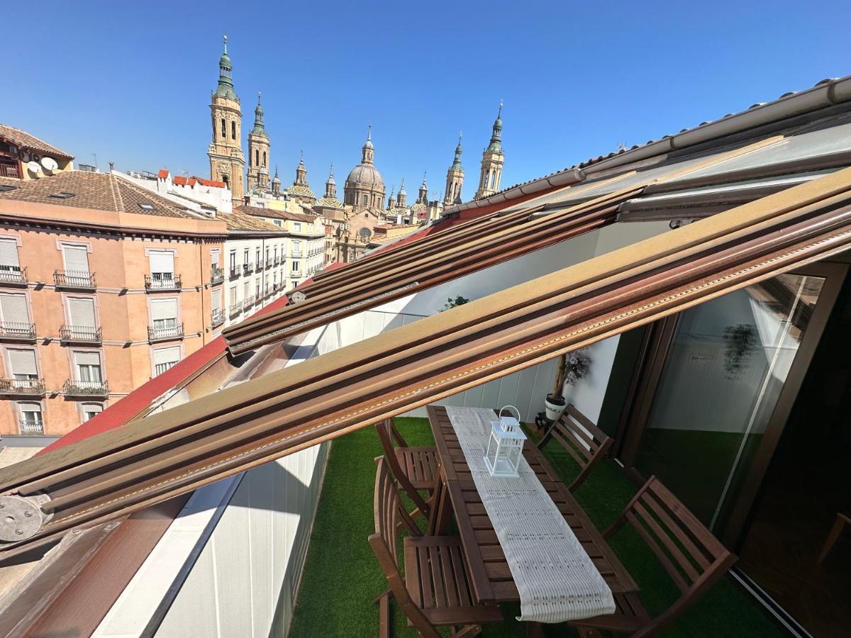 Dos Torres Atico - Solarium Privado En Calle Alfonso I Saragoça Exterior foto